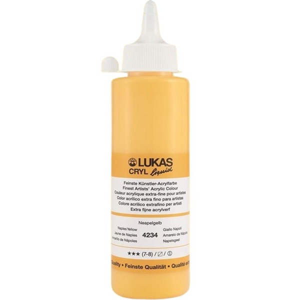 LUKAS CRYL LIQUID 250ML NAPLES YELLOW