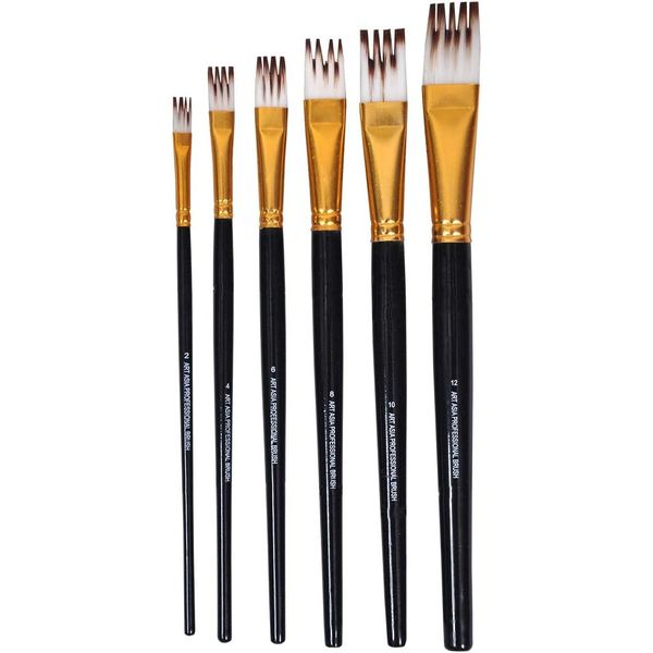 Art Asia Notch 7pcs Comb and Flat Painting Brush Series