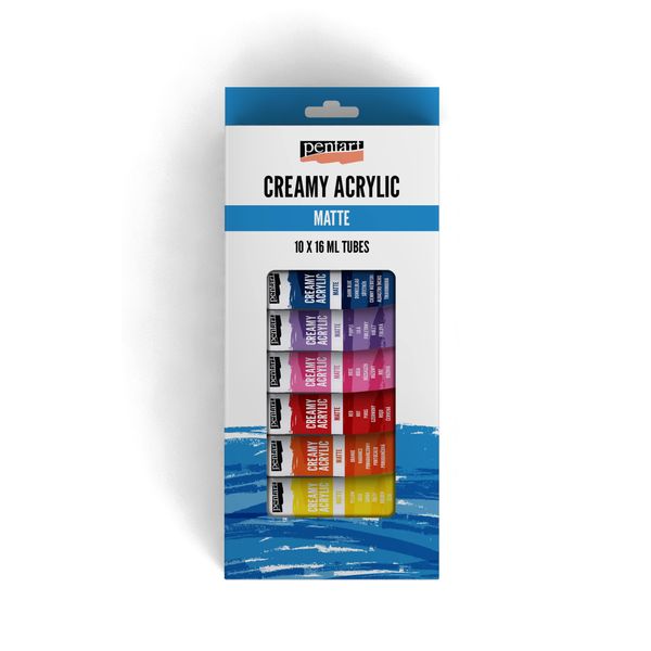 Creamy Acrylic Paint Matte set 10 colors x 16 ml / tube