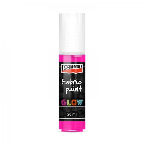 3D Fabric Paint Glow in the Dark 20ml Pink