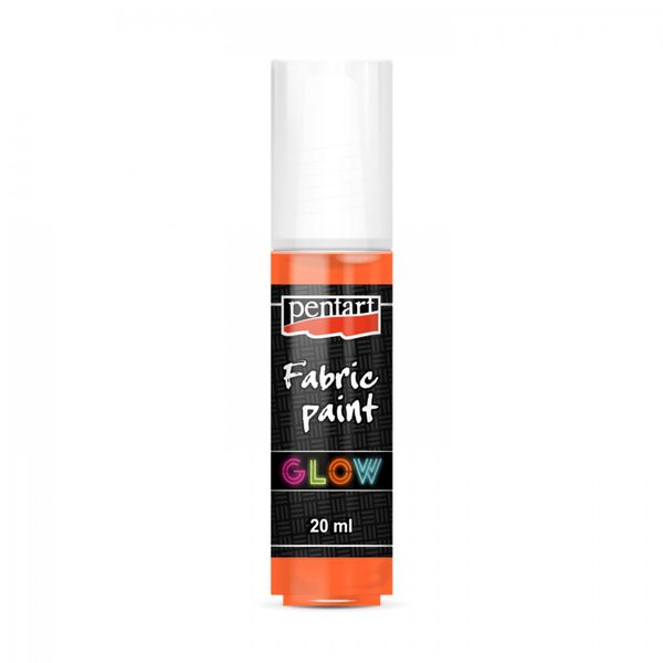 3D Fabric Paint Glow in the Dark 20ml Orange