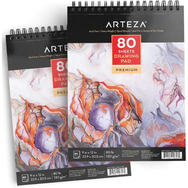 Drawing Pad, 9" x 12", 80 Sheets - Pack of 2