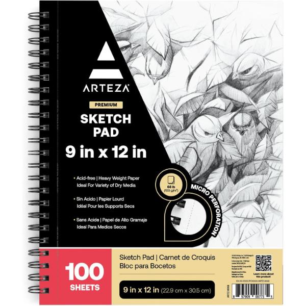 Sketchbook 9" x 12" 100 Sheets