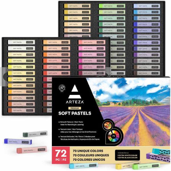 Soft Pastels, Assorted Colors - Set of 72