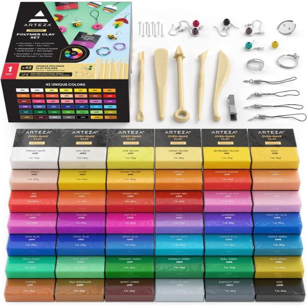 Oven Bake Clay, 42 Colors, Tools & Accessories Set