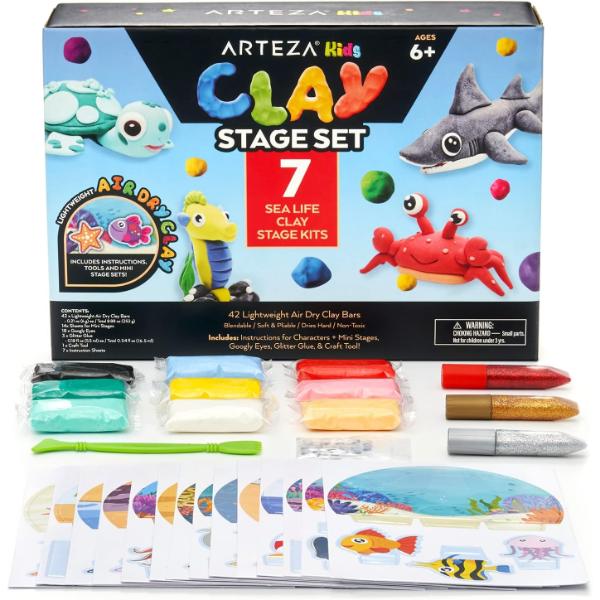 Kids Clay Stage Set, Sea Life