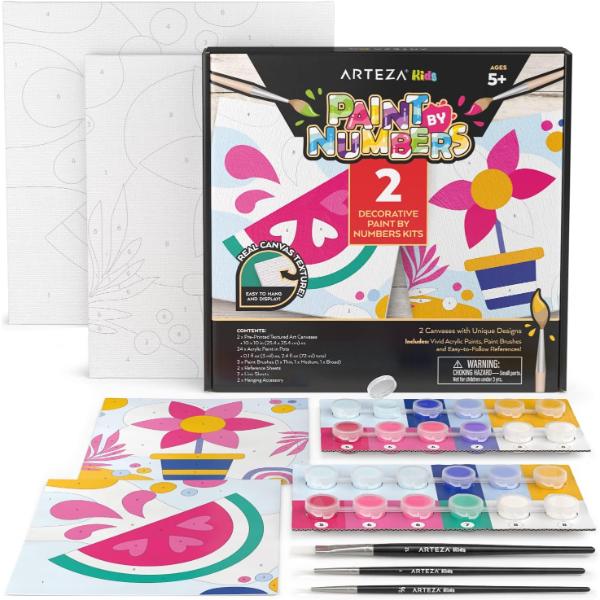 Kids Paint by Numbers Kit, Mixed Design