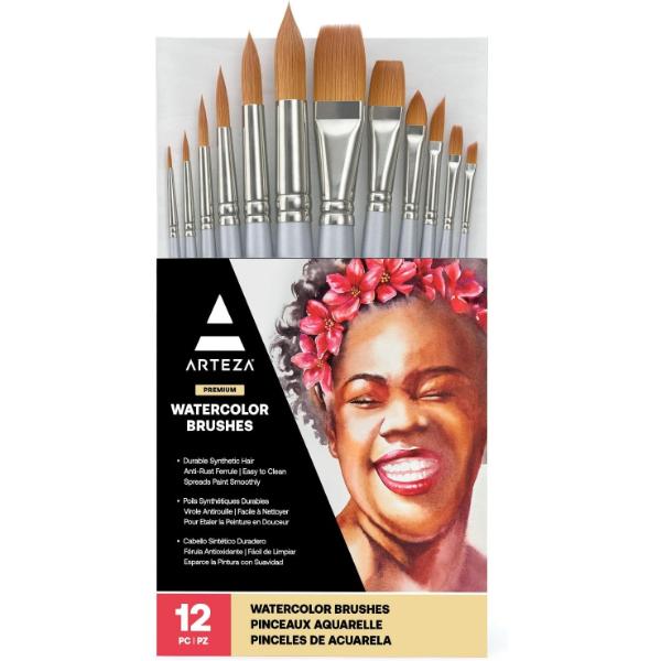 Watercolor Brushes - Set of 12