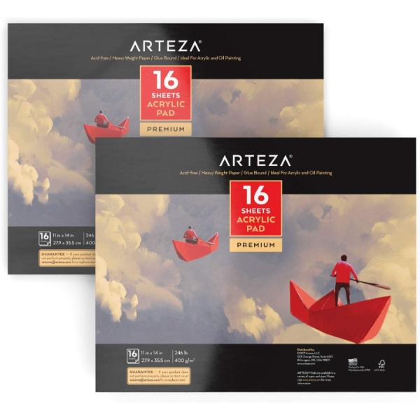Acrylic Pad, 11" x 14", 16 Sheets - Pack of 2