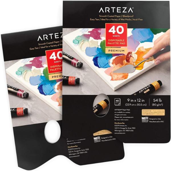 Disposable Palette Pad, 9" x 12", 40 Sheets - Pack of 2