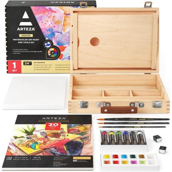 Watercolor Paint & Tool Small Art Set