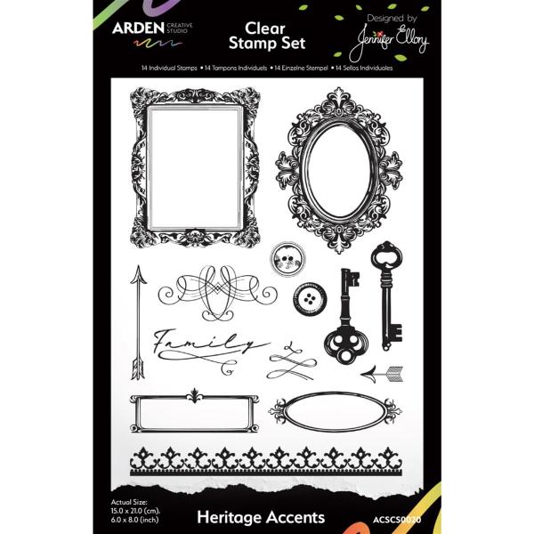 Heritage Accents 6in x 8in Clear Stamp Set