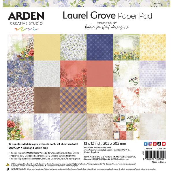 Laurel Grove 12in x 12in Paper Pad
