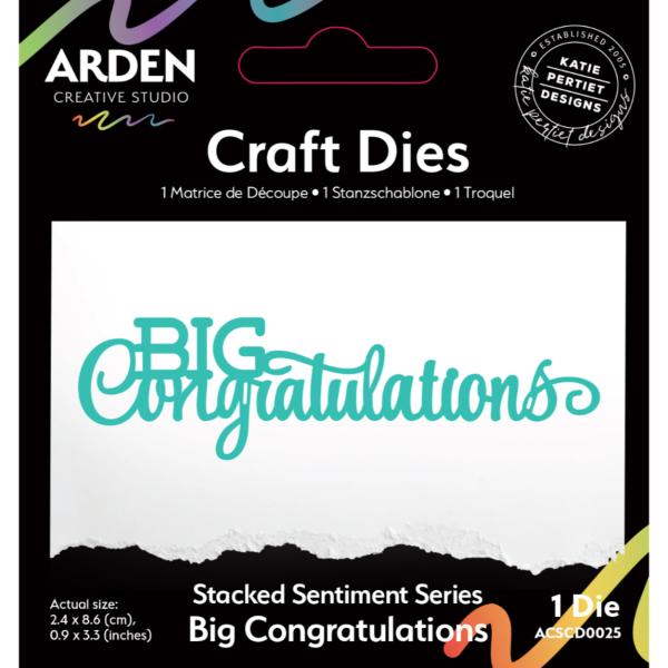 Sentiment Series Stacked Big Congratulations Craft Die